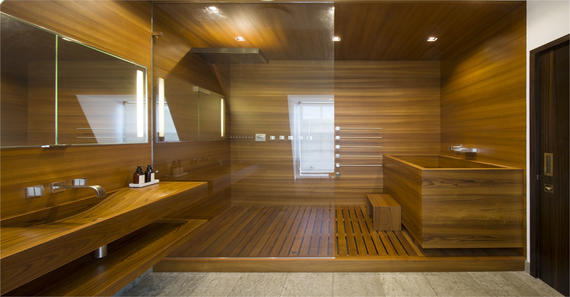 Amazing Teak Bathroom